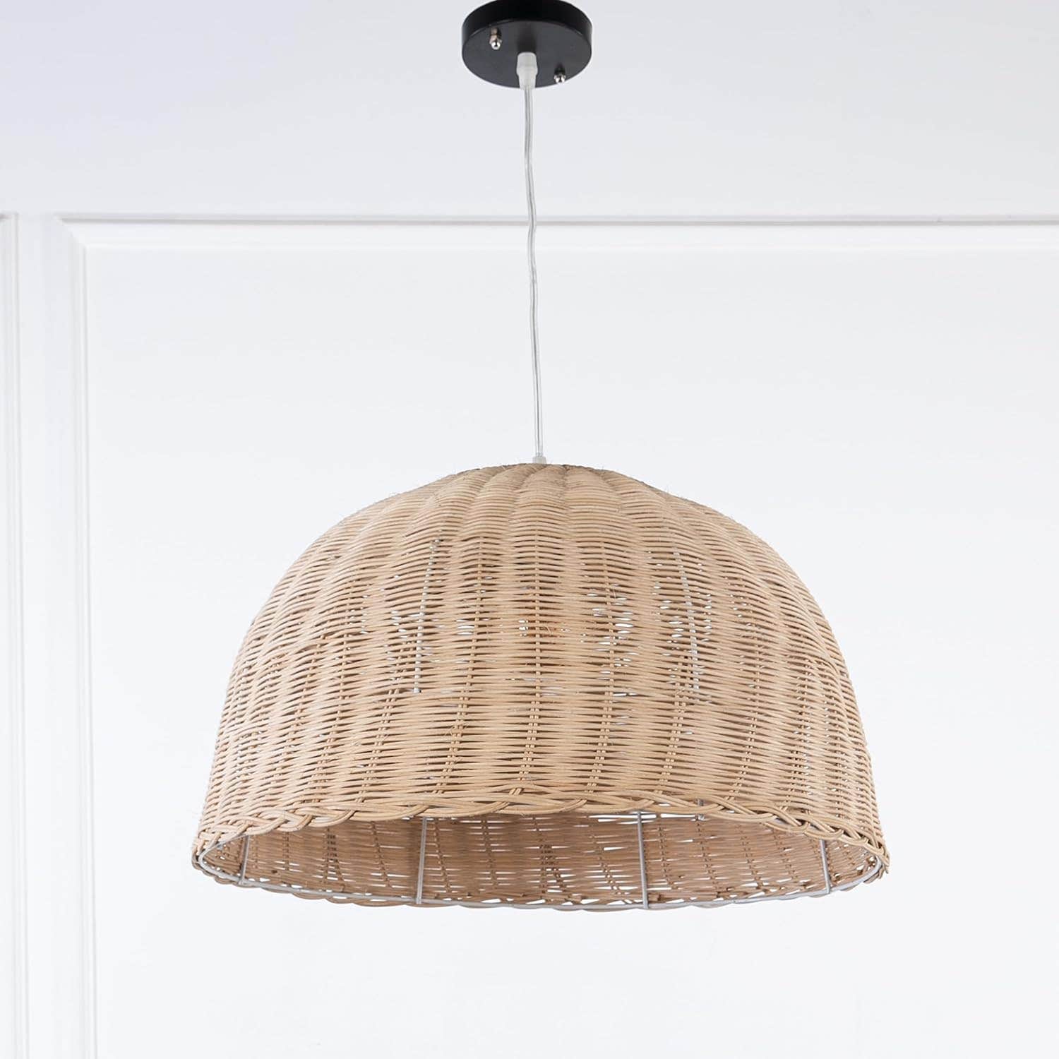 Meshkah Lighting Beige Boho Chandelier - 1 Light, New - Mounting Hardware Included