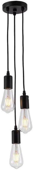 Contemporary Black Finish Hanging Lamp by Mushkah Lighting - Metal, Ceiling Mounted