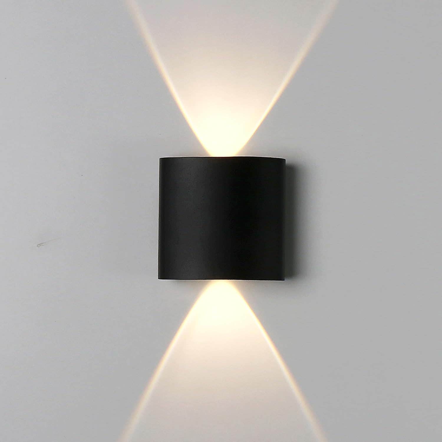 Modern Metal Flush Mount Wall Lighting Fixture - 2 Bulb Black Yellow