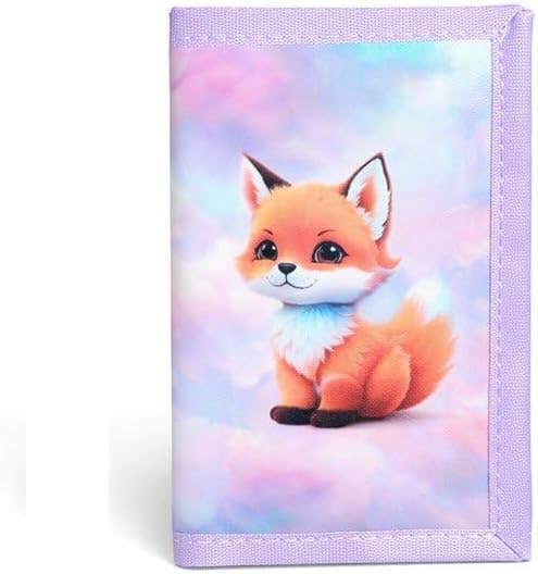Kids Cute Panda Design Wallet with Zipper Closure - Purple/Pink - Money & Card Organizer