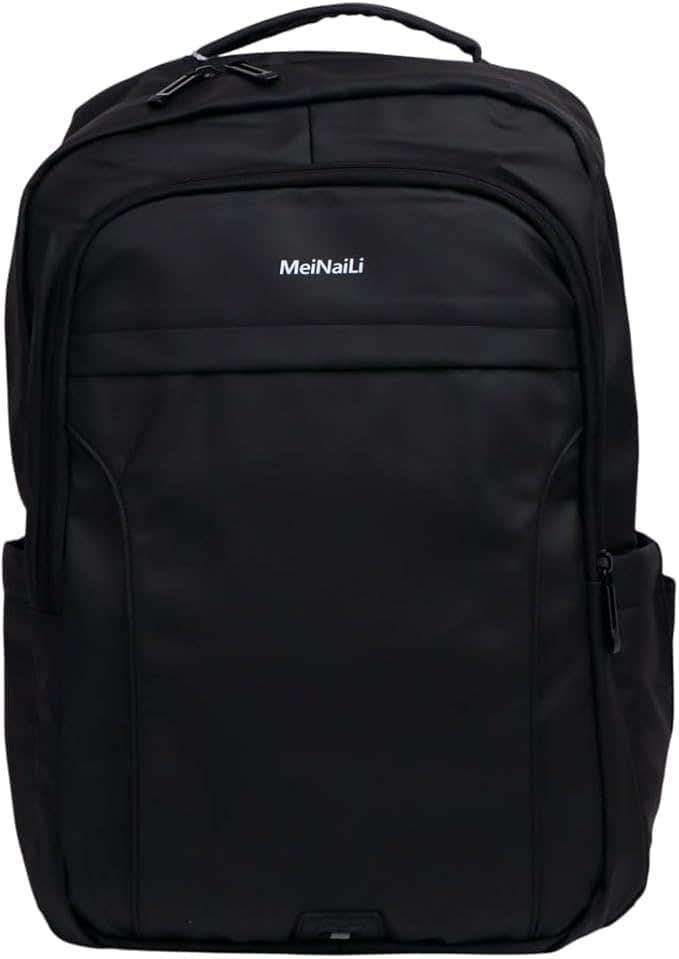 MEINAILI AX-14 Waterproof Laptop Backpack 15.6" USB Charging, Black