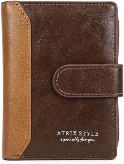 Men's Carbon Fiber Pattern PU Leather Wallet with Zipper, Blue - 5 Card Slots, ID Window, Coin Pocket