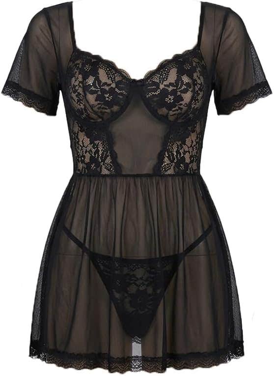 Women's Nightgown - Gamal Sons - Black