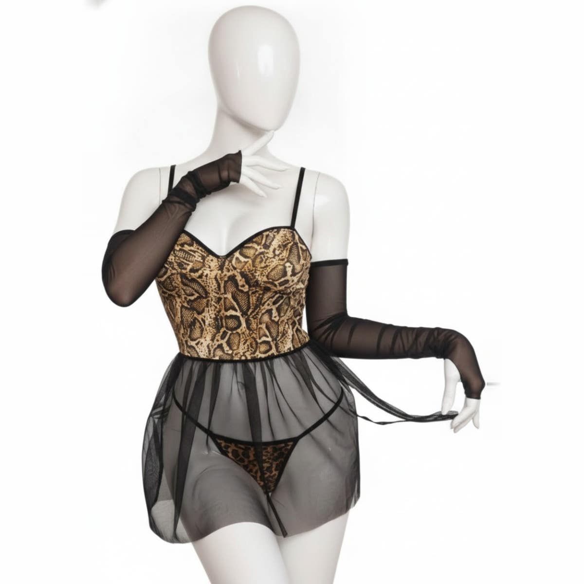 Women's Lingerie - Gamal Sons, Model GS-842-51138 - Black & Brown