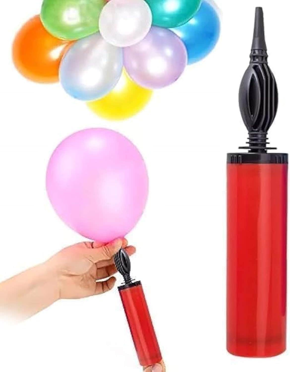 Generic Multicolor Balloon Hand Pump - Manual Air Inflator Pump for All Balloon Types