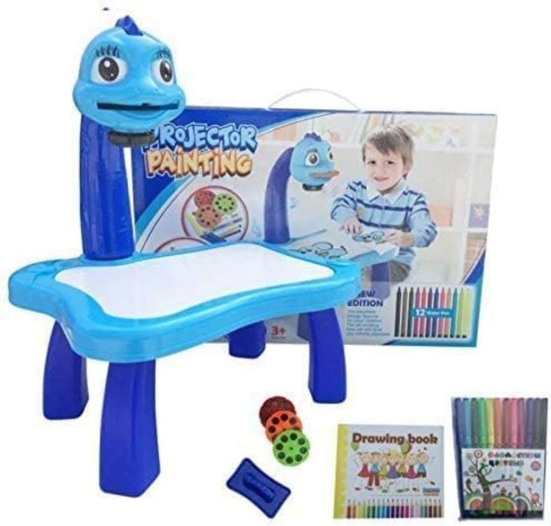 Kids Learning Desk with Smart Projector - Educational Drawing Table for Boys Girls - Multicolor