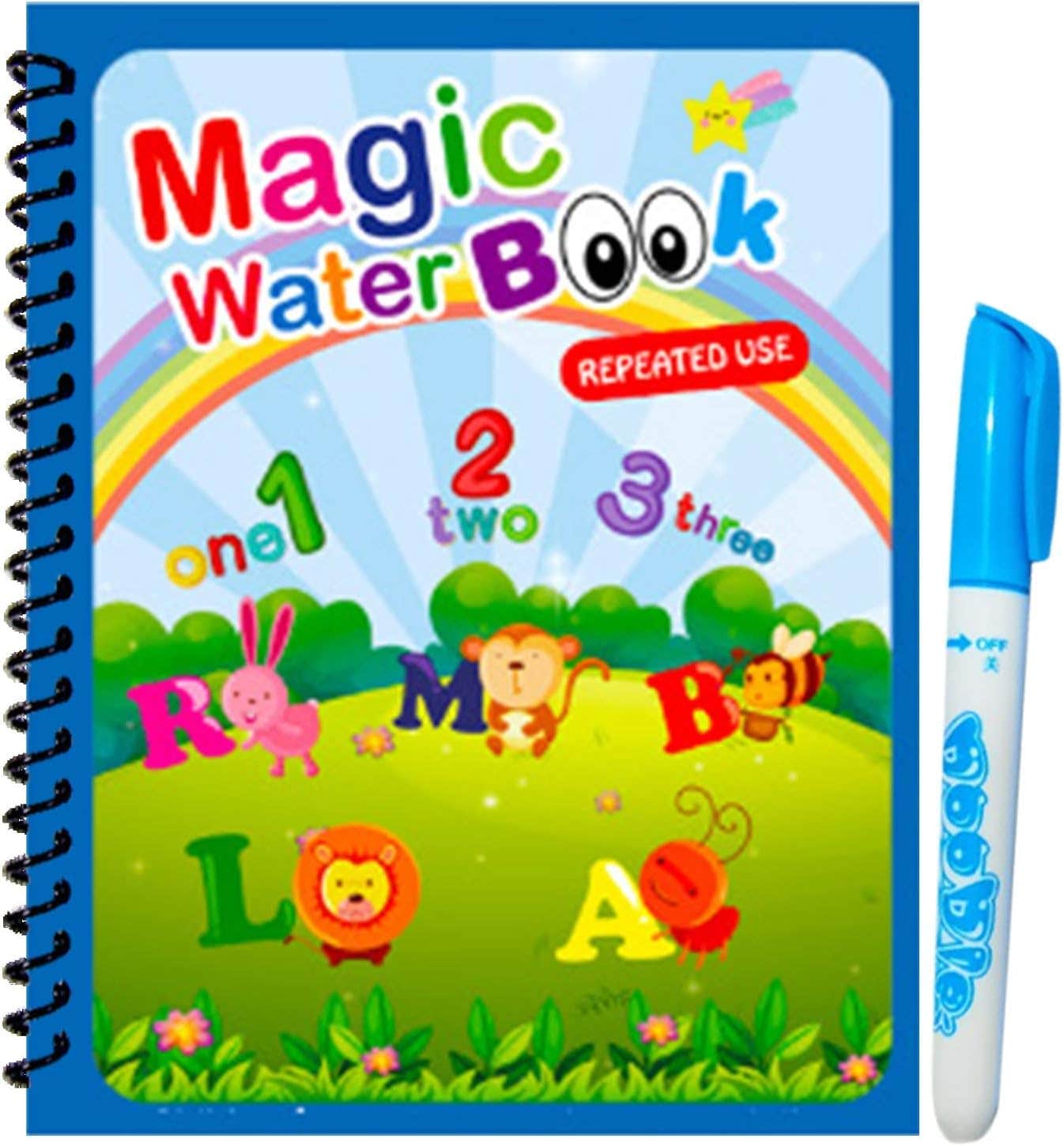 Generic Magic coloring book with water - no mess no stains - fun and educational multiple graphics - boys and girls