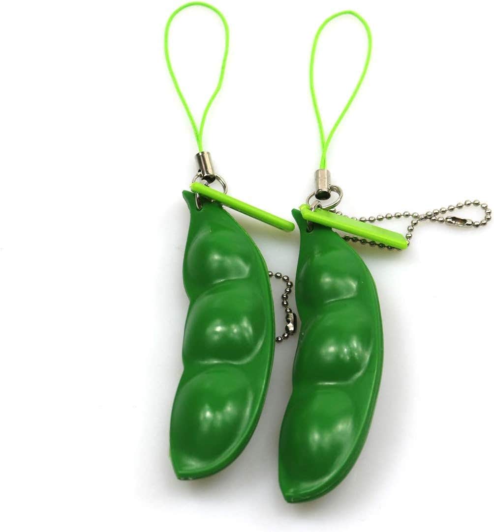 FC MXBB Edamame Keychain 2Pack - Stress-Relieving Soybean Fidget Toy