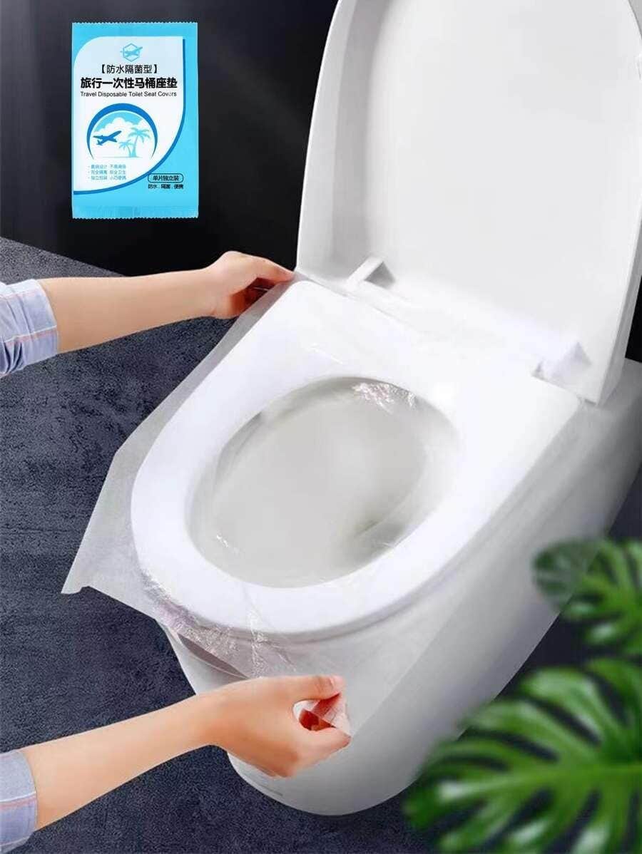 Disposable Toilet Seat Cover, Rubber, Transparent 50 pc