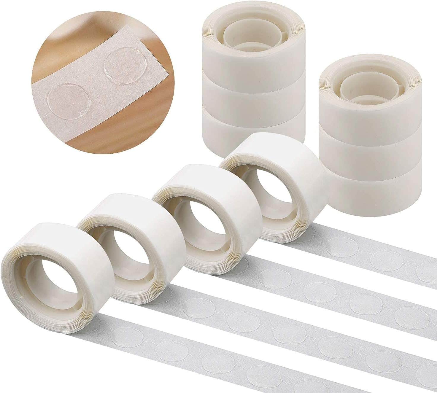 100 Clear Double Sided Adhesive Dots for Hanging Decorations - Pack of 100