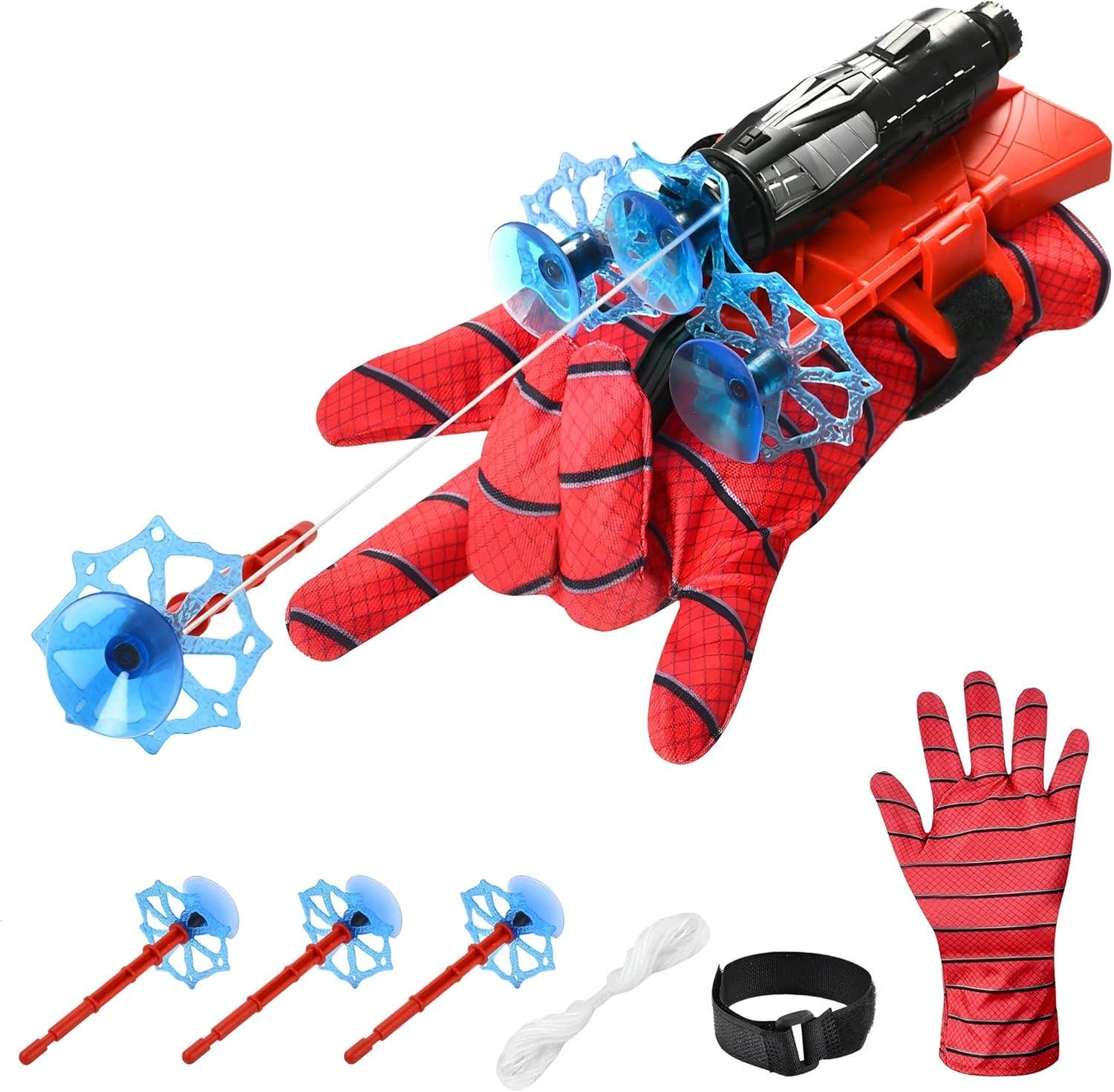 KIDSZONE Motion-Activated Web Shooter Gloves - Spider Hero Launcher Toy Set for Kids