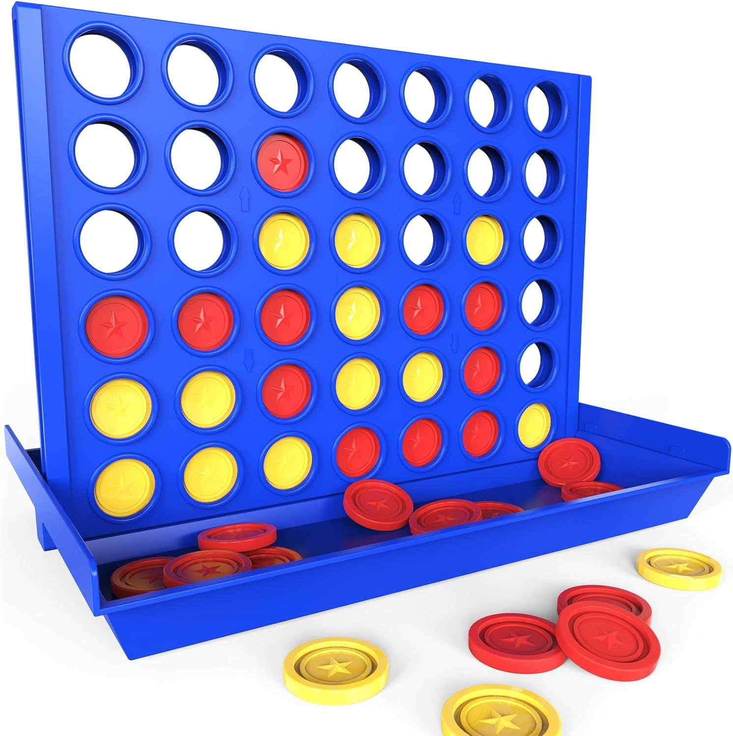 Pup Go Four in a Row Board Game for Children 3+ 4 5 6 Years - Blue, 6 Replacement Chips