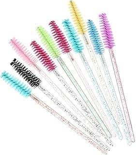 Disposable Mascara Wands & Eyebrow Brushes Set - 12PCS Multi Color Acrylic Spoolie Brush