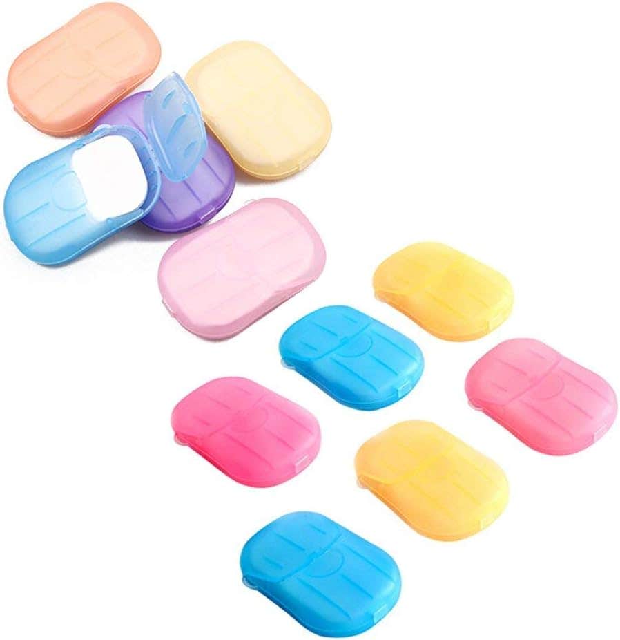 Luksuriøst Portable Travel Soap Paper Sheets - 18 Boxes (360 Sheets) - Biodegradable Hand Washing Flakes