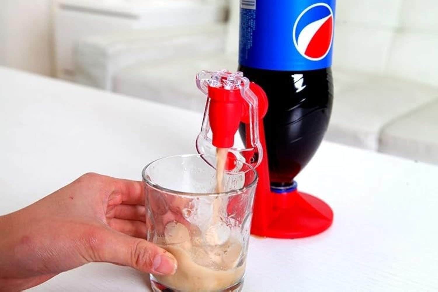 Plastic Soda Drink Dispenser - Modern Style - Red
