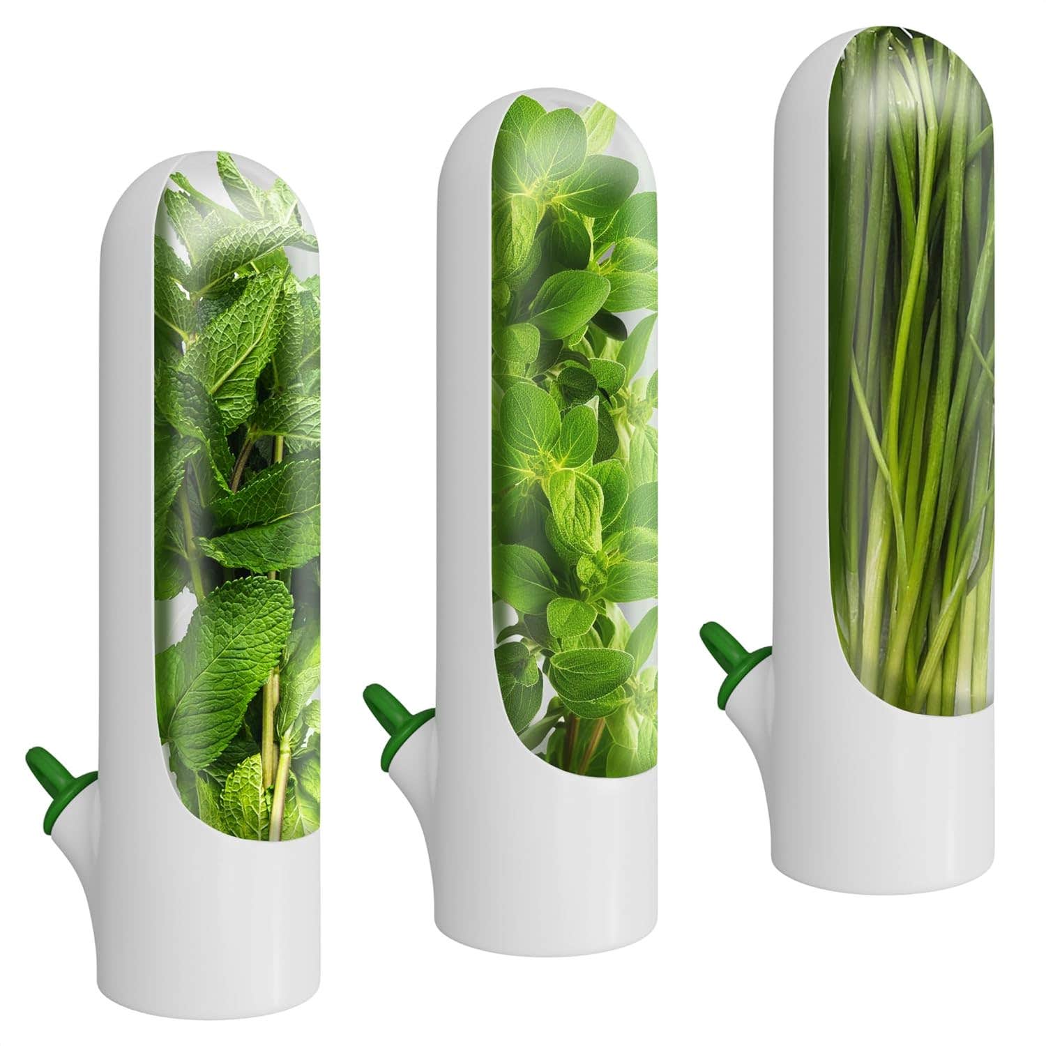 NYCHKA Herb Savor Pod - 3Pcs Refrigerator Herb Storage Containers