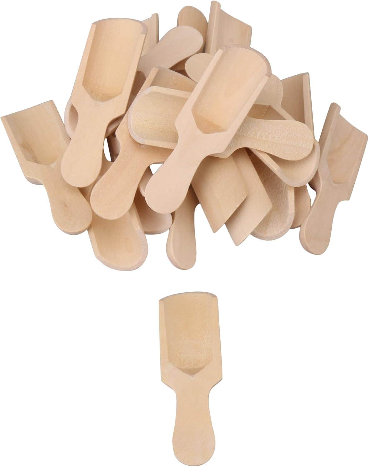 RDEXP Wooden Scoop Spoon Set, 6 Pieces - Home Kitchen Tool