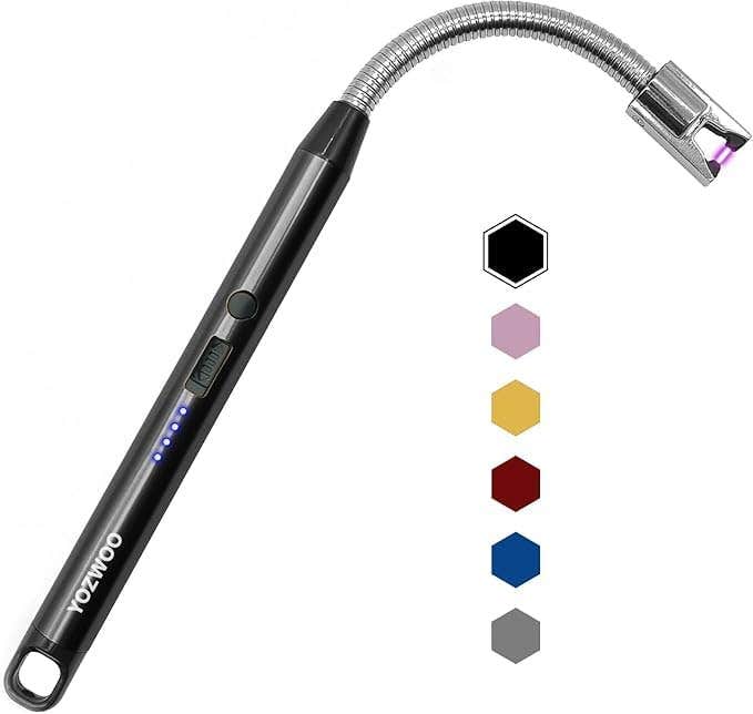 Rechargeable USB C Plasma Lighter | Windproof Arc Lighter (Black)