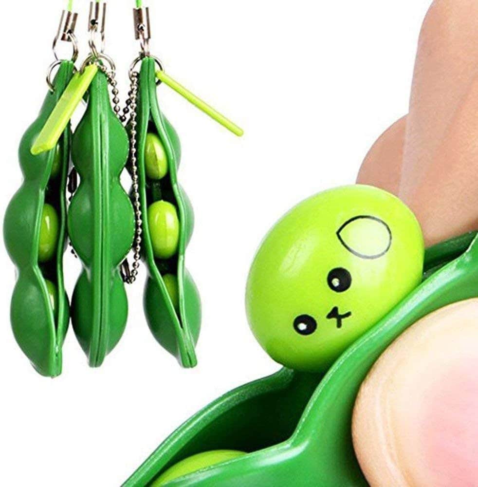 iMagitek Green Squeeze-a-Bean Soybean Stress Relieving Keychain