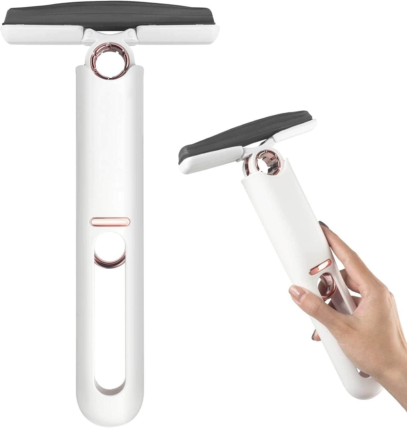 Portable Self-Squeeze Mini Mop - White Cotton Head - Wet & Dry Floor Cleaning