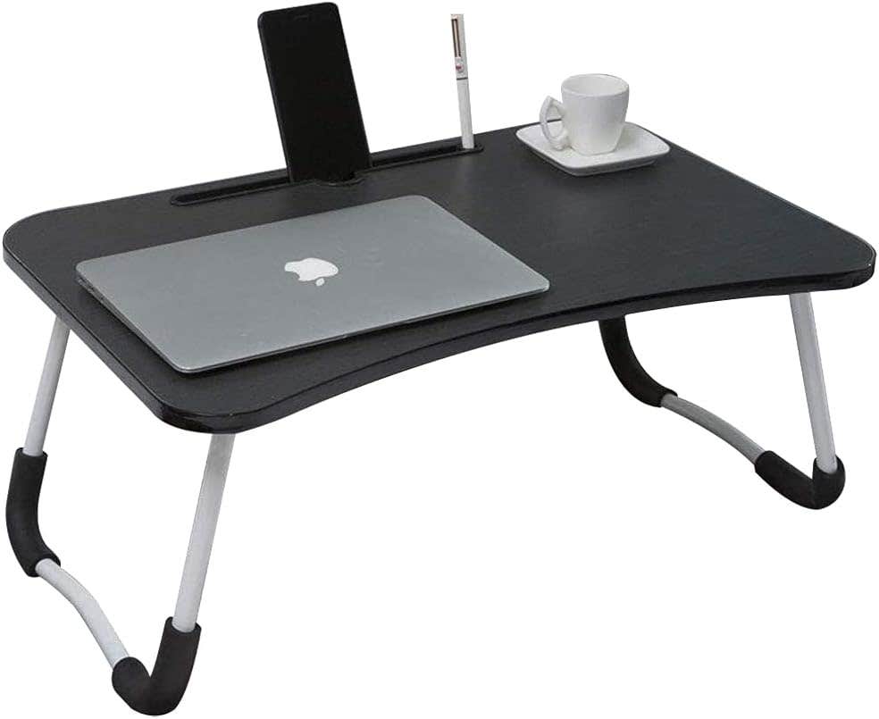 Hossejoy Laptop Bed Table, Breakfast Tray with foldable legs, Portable Lap Standing Desk, Notebook Stand Reading Holder for Couch Sofa Floor Kids - Standard Size