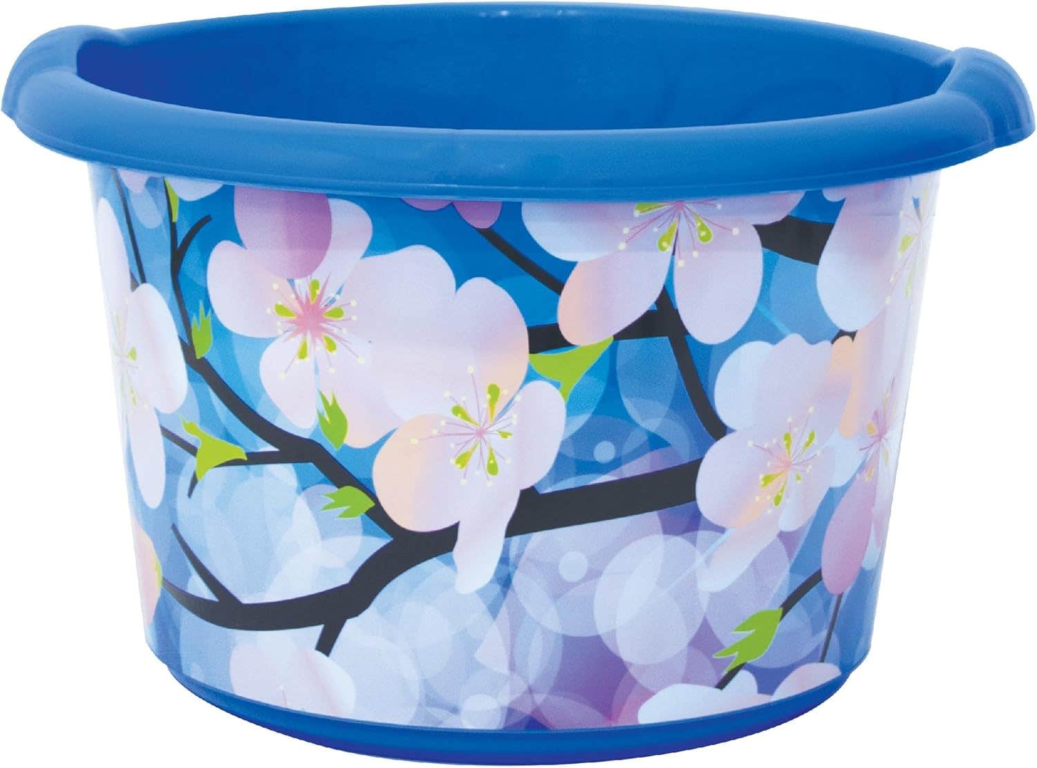 EL Watania Plastic Basin Size 4 - Floral Print - Lightweight & Durable