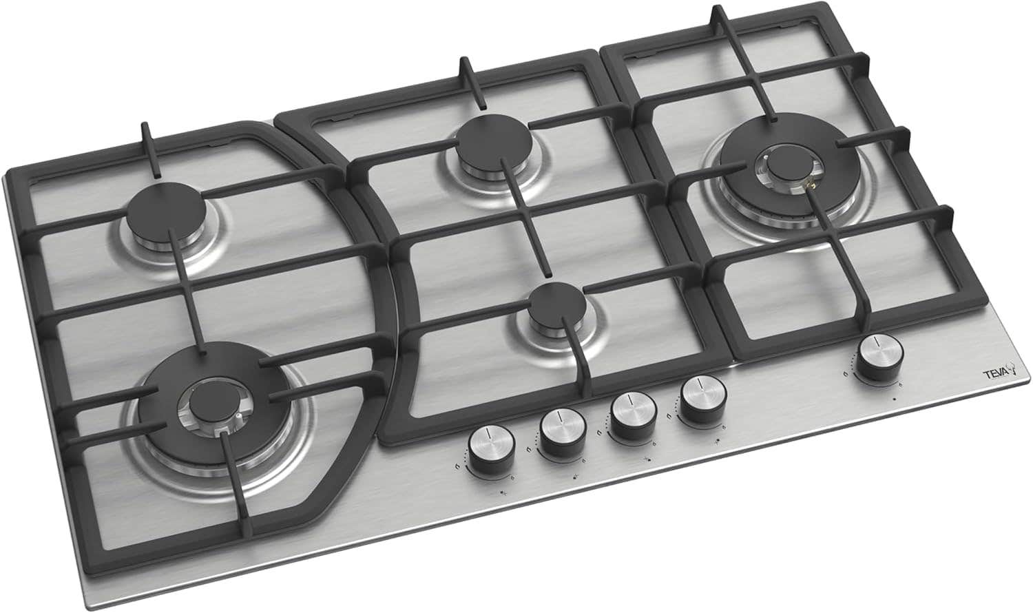 TEVA Built-In Gas Hob, 90 CM,Stainless Steel, 5 Burners, Turkey BF181W