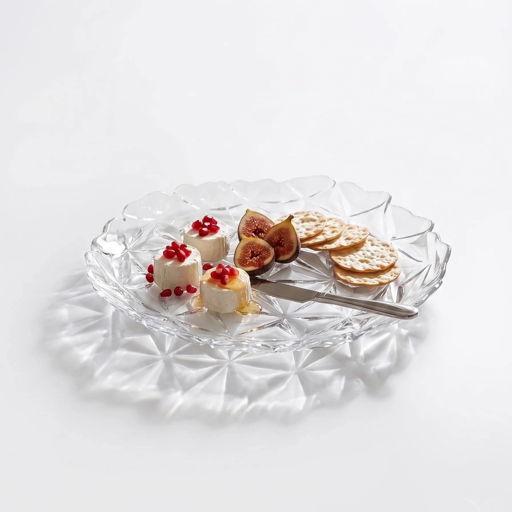Home Pro Estrella Oval Glass Plate 33cm - Elegant Serving Tray