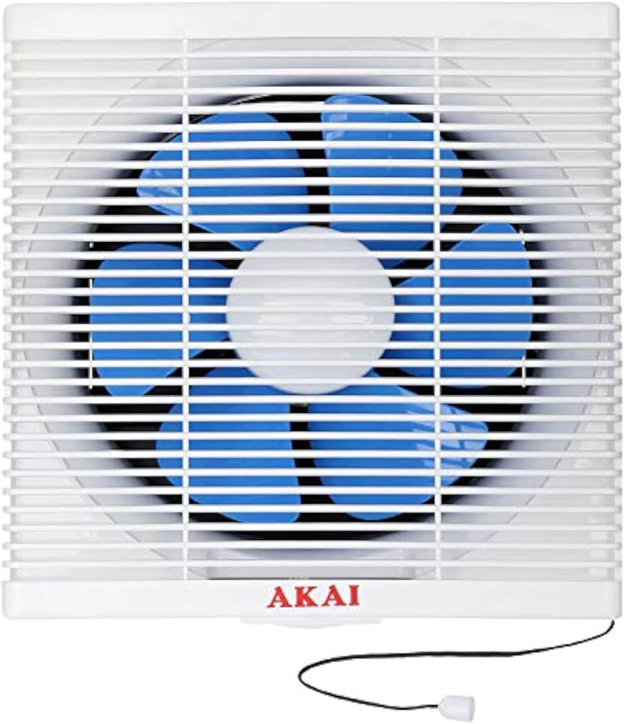 Akai AK-12 30cm Exhaust Fan - White Blue Metal/Plastic, 30W, Air Cooling