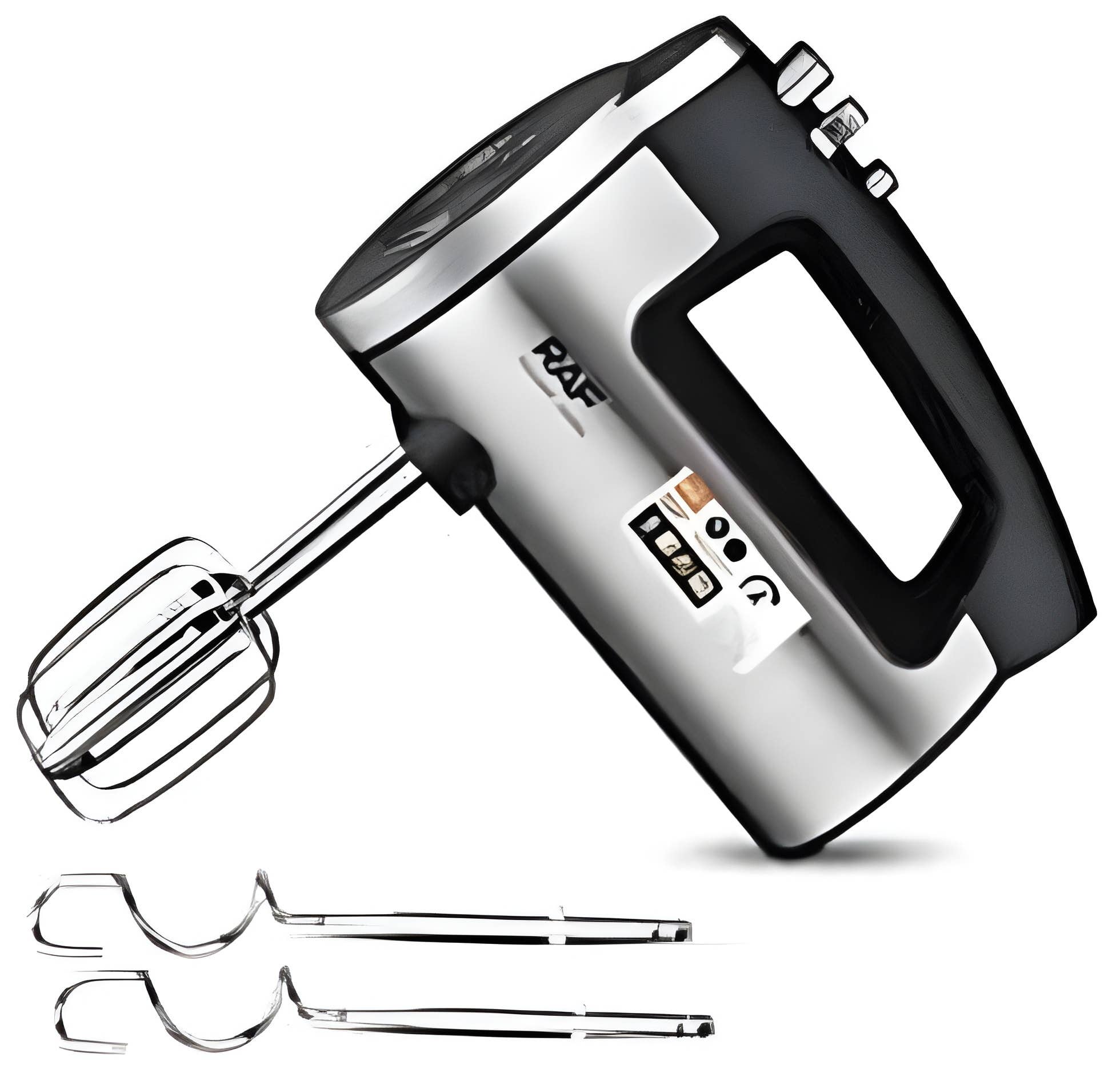 RAF Hand Mixer, 150W Electric Egg Beater, Stainless Steel, 5 Speed Levels, Model R.5525