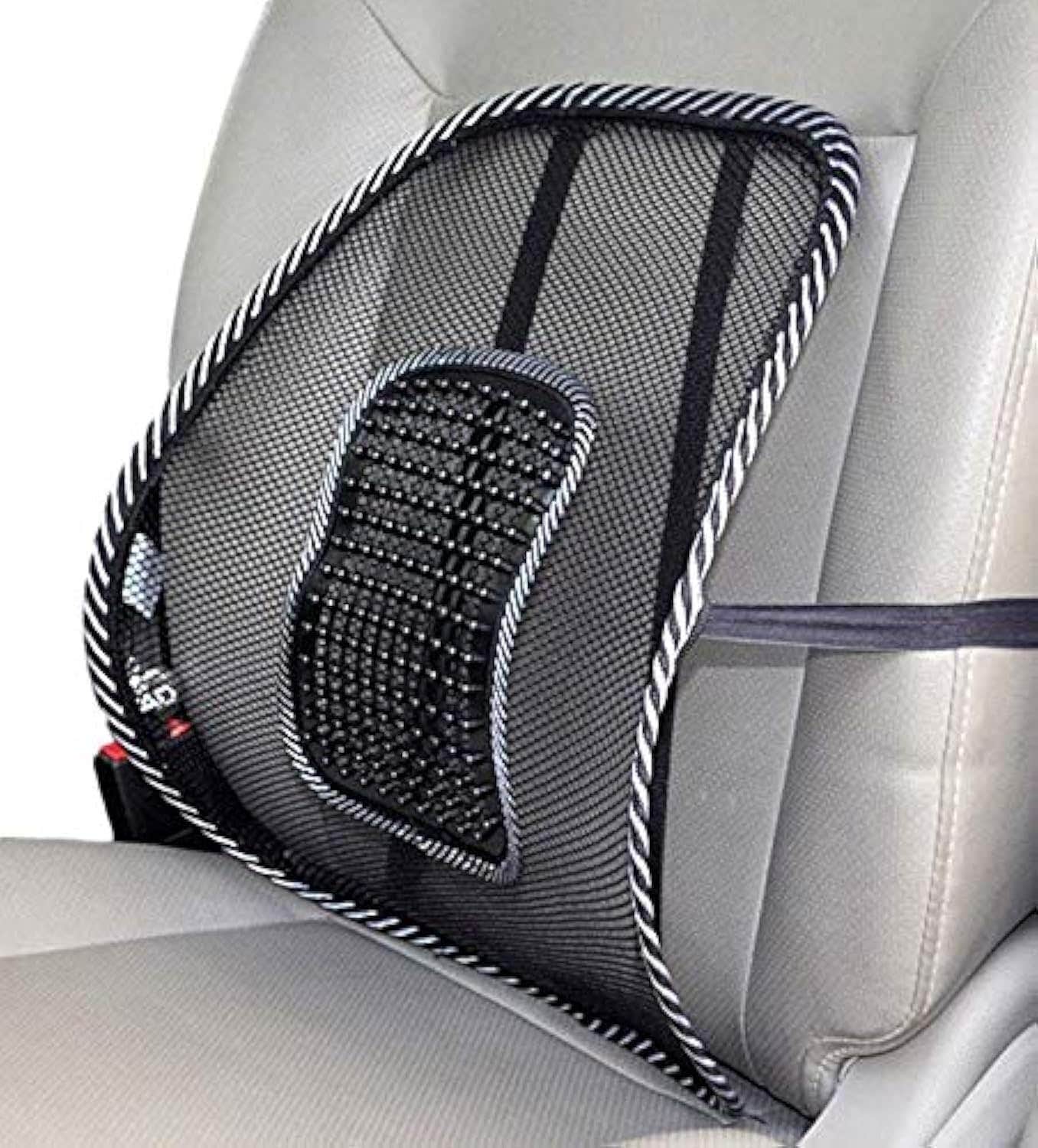 Bayli Mesh Lumbar Support with Massage Knot, Black