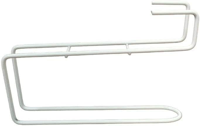 Under Cabinet Paper Towel Holder, Wall Mount Kitchen Roll Dispenser, White Metal
