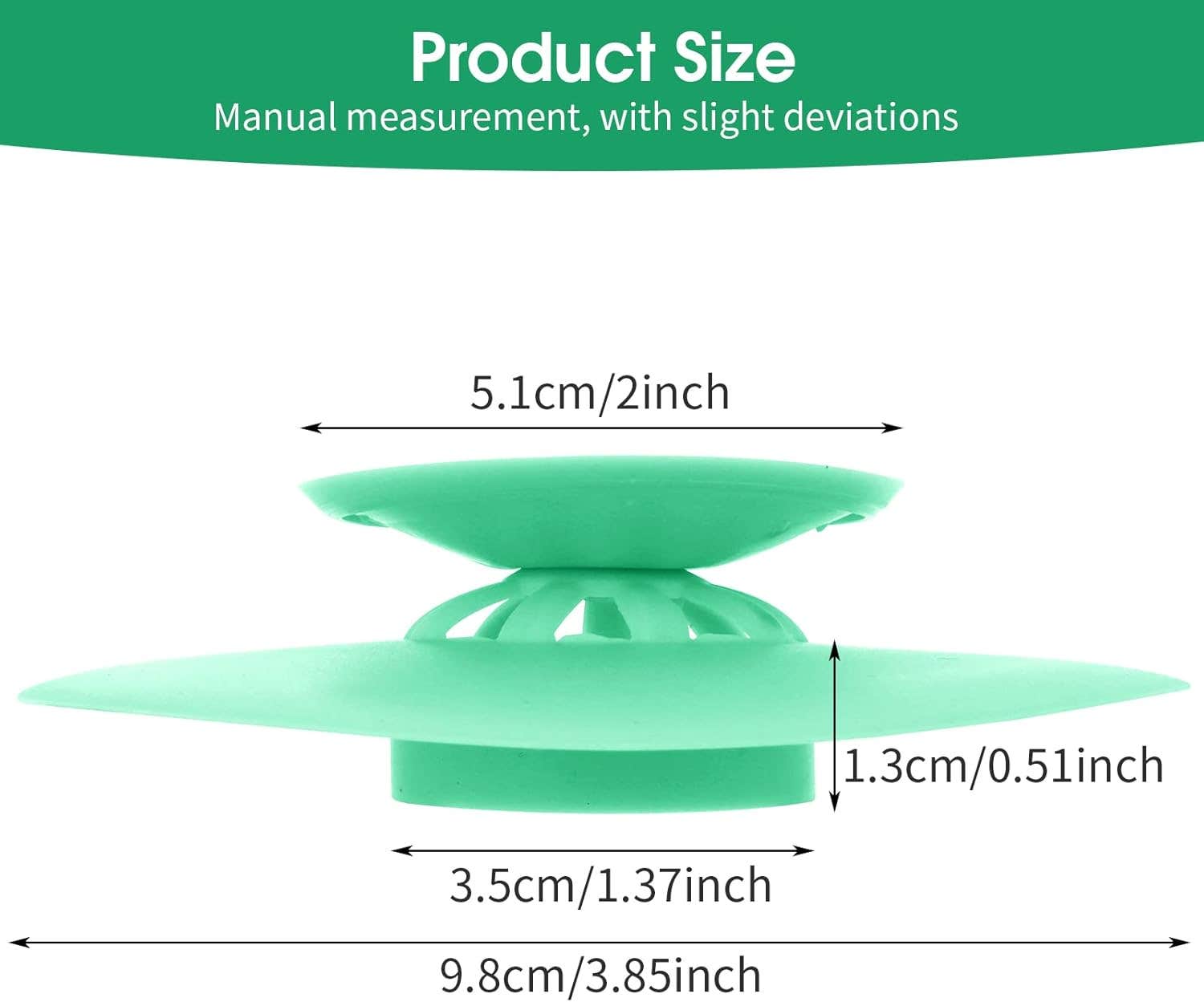 5 Pack Shower Drain Stopper, Bathtub Stopper Silicone Drain Strainers Sink Stopper Easy to Install and Clean Protectors Cover for Bathtub Kitchen Bathroom and Laundry Sink Diameter 10 cm/3.9 inch