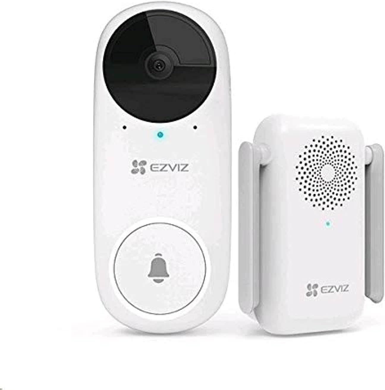 EZVIZ DB2C Wire-Free Video Doorbell with Chime Rechargable Battery Powerd Wireless Smart Home Security Camera Two Way Talk Human Detection Full HD Night Vision