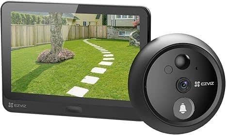 EZVIZ HP4 Video Wireless Doorbell Peephole Viewer 155° 1080p 4.3" Color Screen Night Vision Up to 3m