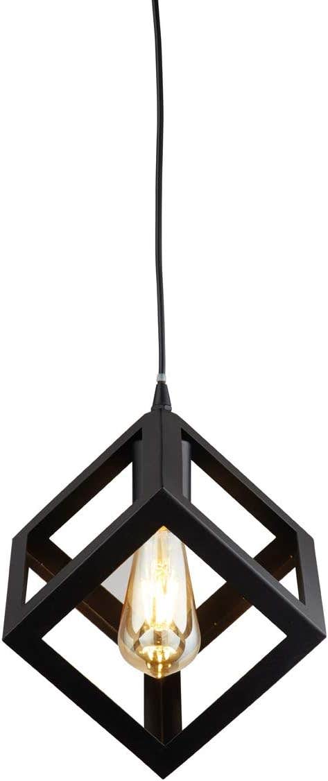 Modern Black Square Pendant Light | Energy Efficient | Semi Flush Mount