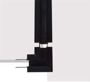 Modern Black Submersible 90° Flat Connection Track 21mm - Mishkah Lighting