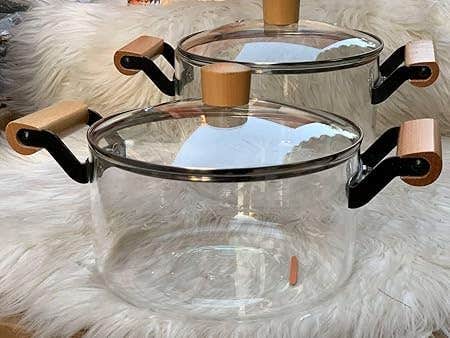 Family Size 3.5L Thermal Glass Cooking Pot | High Temperature Resistant Borosilicate Glass