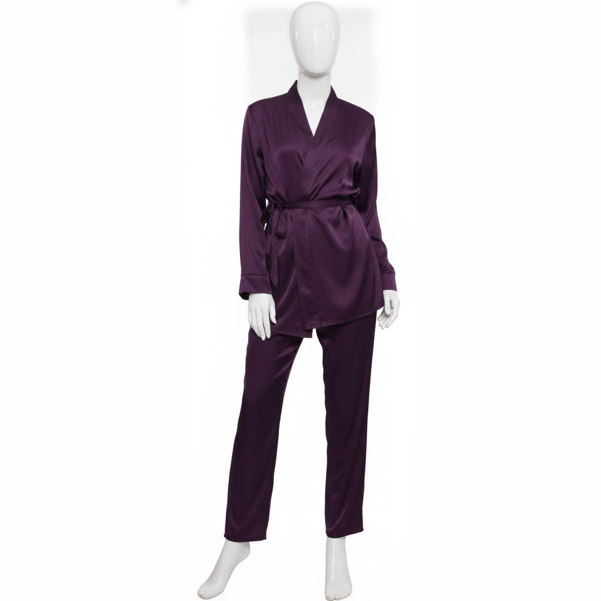 Bridal Satin Set - Gamal Sons, Satin, 5-Piece, Includes Camisole, Robe, Pants, Shorts