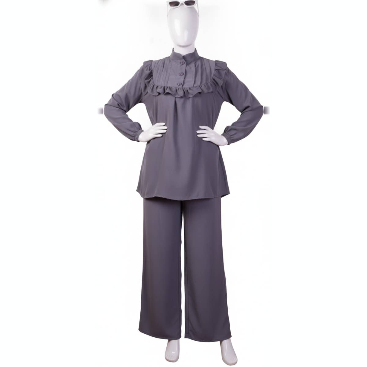 Women's Tunic and Pants Set - Gamal Sons, Royal Crepe, One Size