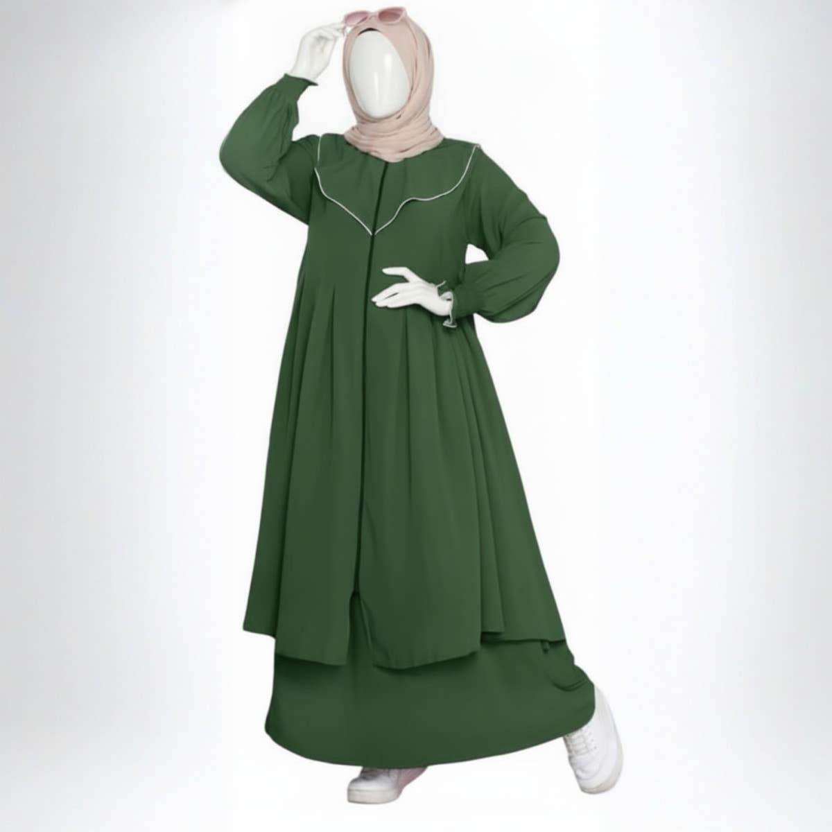 Women's Abaya - Gamal Sons, One Size, Suitable up to 80 kg, Loose Fit, With Pocket, Long Sleeves