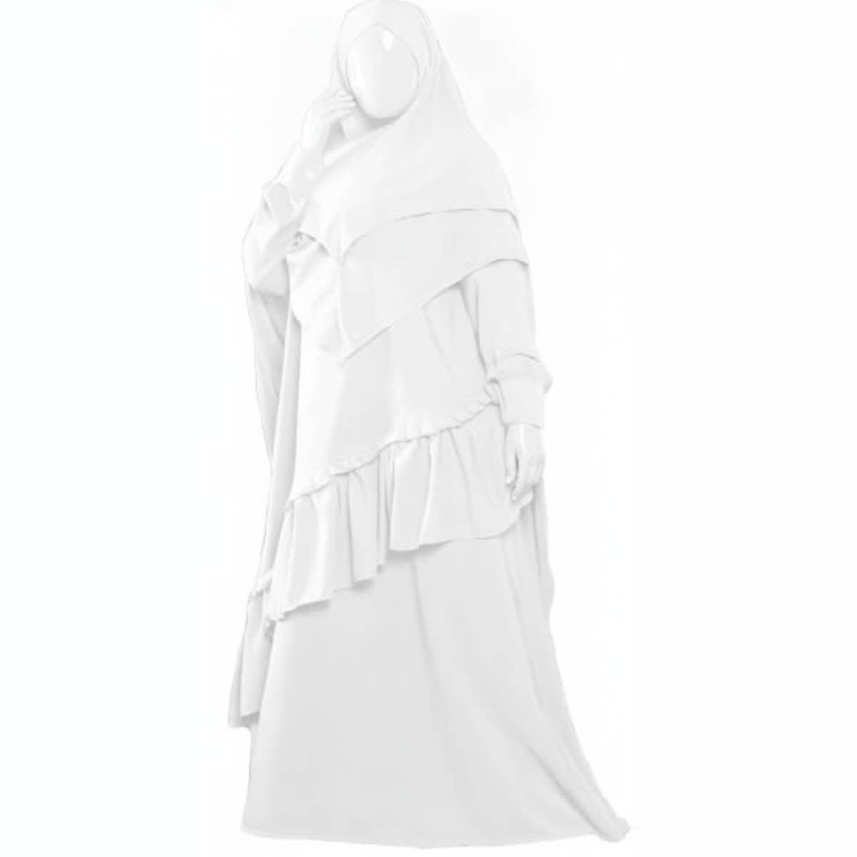 Women's Abaya - Gamal Sons, Crepe, Suitable up to 140 kg, 3-Piece, Model GS-8156