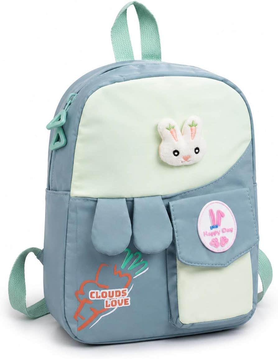 Kids Backpack, Cute Rabbit Design, Pink, Suitable for Kindergarten and School