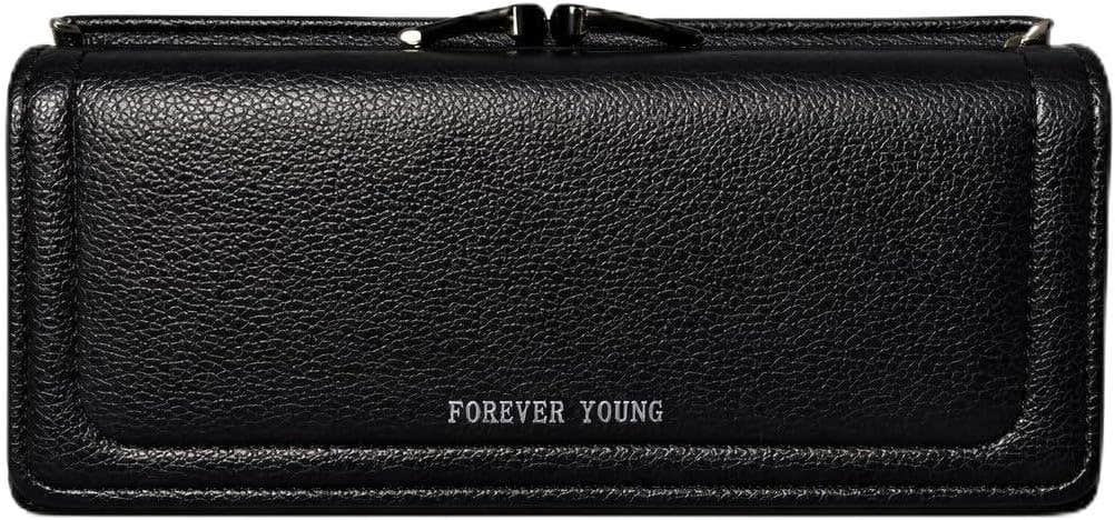 Women's Leather Capsule Wallet, Multi Color (black)
