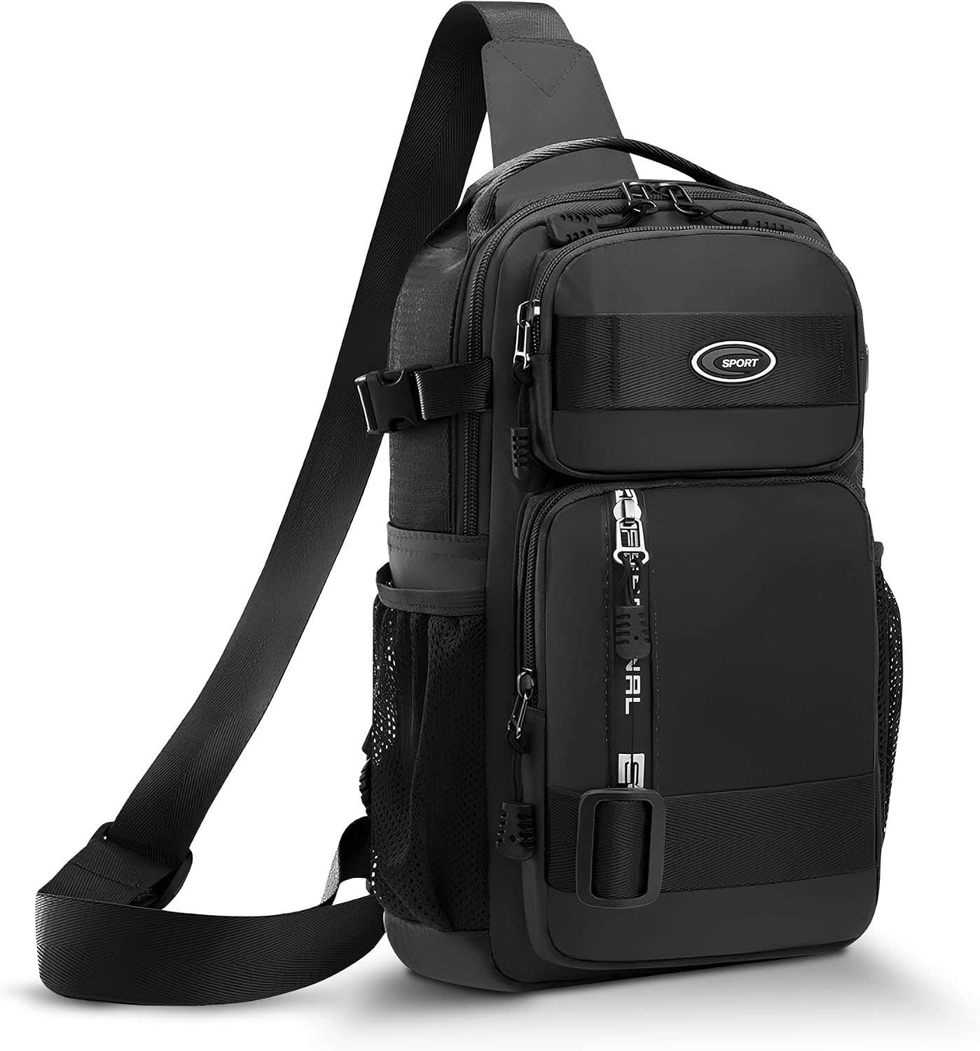 CARRY TRIP Small 8 L Backpack Men Crossbody Bag Business Trend Cycling Hiking Travel Bag Fashion Shoulder Bag 1 Compartment, 4 Zip Pocket And 1 Side Bottle Pouch/Men Sling Bag