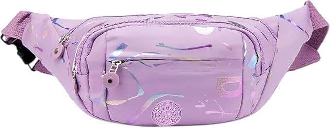Waterproof Waist Bag for Hiking, Cycling, Running, Travel, Unisex Belt, Shoulder Bag, Chest Bag, Waist Pack for Women and Girls, Random letters (pink)