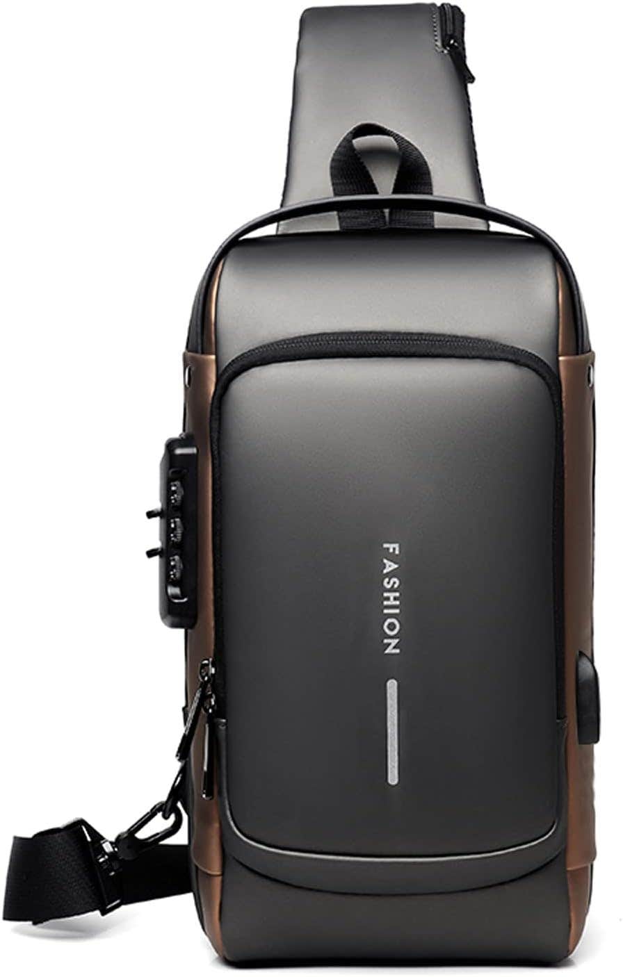 FANDARE Anti-theft Sling Bag Business Men Bag Chest Crossbody bags with USB