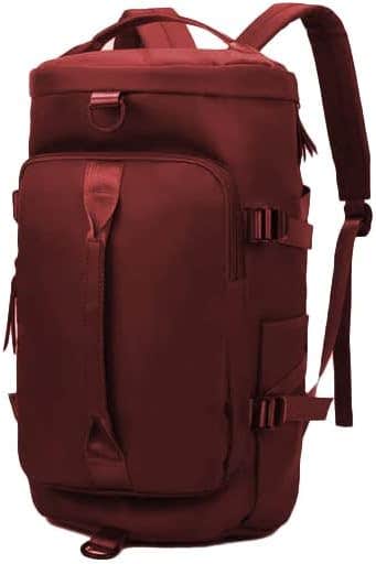 Multipurpose Travel Backpack, Large Capacity Gym Duffle Bag, with Individual Shoe Pockets for Men and Women (RED)