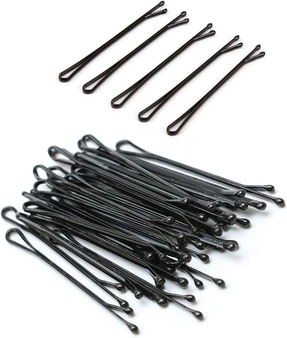 Generic Black Hair Bobby Clips - 12 Pieces - Non-Slip Grip