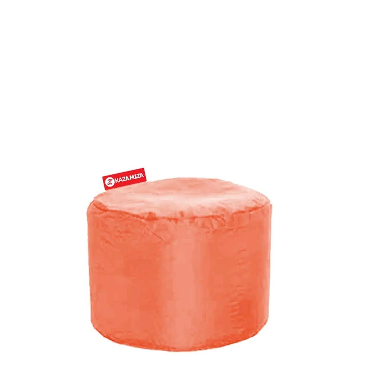 Kazamezza Orange PVC Pouf - Bean Bag Ottoman - 45x50cm - Multi Color - Fabric Foam
